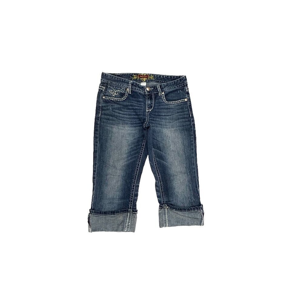 Maurices Cuffed Crop Women's size 10 Dark Wash Blue Denim jeans